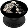 4SkeletonLovers Divertente scheletro Staffordshire Bull Terrier Boop Halloween cane PopSockets PopGrip Adesivo