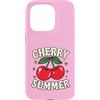 Generic Custodia per iPhone 15 Pro Camicia estiva Cherry per ragazze | Simpatica maglietta Y2K Cherry Graphic