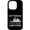 GPS Coodinates and Skyline of your City Custodia per iPhone 14 Pro Rotterdam Skyline coordinate paesaggio cittadino sagoma Olanda