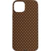 Y2K Aesthetic & Vintage Polka Dot Patter Custodia per iPhone 15 Plus Motivo vintage retrò a pois blu e marrone