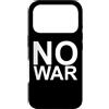 Love Peace Harmony Designs Custodia per iPhone 17 Pro NO WAR - Scritta grande in bianco con bordo nero