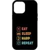 Deko Harfe Instrument Klein Geschenke Fü Custodia per iPhone 12 Pro Max Eat Sleep Harp Repeat - Arpa da concerto