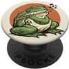 Toadstool Lane Rana verde che suona un piccolo flauto per gli amanti della rana PopSockets PopGrip Adesivo