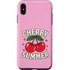 Generic Custodia per iPhone XS Max Camicia estiva Cherry per ragazze | Simpatica maglietta Y2K Cherry Graphic