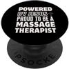 Massage Therapist Job Jesus Follower Des Alimentato da Gesù Orgoglioso di essere un massaggiatore Christian PopSockets PopGrip Adesivo
