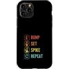Lustige Volleyball Game Geschenke für An Custodia per iPhone 11 Pro Bump Set Spike Repeat Pallavolo