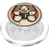 Nine Lives Press Gatto verde con rotolo di sushi per gli amanti dei gatti, proprietari di gatti PopSockets PopGrip per MagSafe