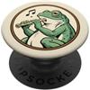Toadstool Lane Rana che suona un piccolo flauto per gli amanti delle rane, i fan del cottagecore PopSockets PopGrip Adesivo