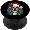 Ugly Christmas Gift For December Winter Babbo Natale floreale Sugarskull Dia De Los Muertos PopSockets PopGrip Adesivo