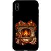 Angolo Lettura Regalo Custodia per iPhone XS Max Camino Libri Lanterna Autunno Angolo Lettura
