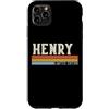 Retro Vintage Personalized Family Names Custodia per iPhone 11 Pro Max Henry Retro Vintage Uomo Bambini Ragazzi Nome
