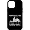 GPS Coodinates and Skyline of your City Custodia per iPhone 12 Pro Max Rotterdam Skyline coordinate paesaggio cittadino sagoma Olanda