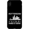 GPS Coodinates and Skyline of your City Custodia per iPhone XS Max Rotterdam Skyline coordinate paesaggio cittadino sagoma Olanda