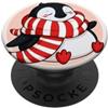 Inkline Panel Studio Pinguino Chibi nero con sciarpa per gli appassionati di anime, lettori di manga PopSockets PopGrip Adesivo
