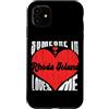 Someone Loves Me In US State Of Rhode Is Custodia per iPhone 11 Someone In Rhode Island Loves Me Cuore Retro Vintage