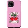 Generic Custodia per iPhone 11 Pro Camicia estiva Cherry per ragazze | Simpatica maglietta Y2K Cherry Graphic