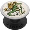 Toadstool Lane Cream Frog Trasporta un cestino di funghi per gli amanti delle rane PopSockets PopGrip Adesivo