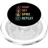 Lustige Volleyball Game Geschenke für An Bump Set Spike Repeat Pallavolo PopSockets PopGrip per MagSafe