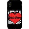 Someone Loves Me In US State Of Rhode Is Custodia per iPhone X/XS Someone In Rhode Island Loves Me Cuore Retro Vintage