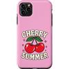Generic Custodia per iPhone 11 Pro Max Camicia estiva Cherry per ragazze | Simpatica maglietta Y2K Cherry Graphic