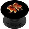 Flowing Fin Art Pesce rosso tradizionale arte tatuaggio vintage amante acquario PopSockets PopGrip Adesivo