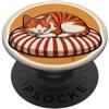 Nine Lives Press Gatto pagnotta su un cuscino per gli amanti dei gatti, proprietari di gatti PopSockets PopGrip Adesivo