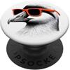 Cool Crane Bird Love Graphic Art Store Cool Crane Bird Wearing Sunglasses Graphic Art PopSockets PopGrip Adesivo