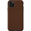 Y2K Aesthetic & Vintage Polka Dot Patter Custodia per iPhone 11 Pro Max Motivo vintage retrò a pois blu e marrone