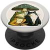 Toadstool Lane Rana con radio per gli amanti delle rane, gli appassionati di cottagecore PopSockets PopGrip Adesivo