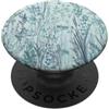 Disegni botanici piuttosto floreali Modello botanico del prato verde blu PopSockets PopGrip Adesivo
