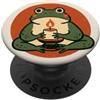 Toadstool Lane Cream Frog Holding a Candle per gli amanti della rana PopSockets PopGrip Adesivo