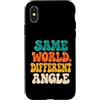 Mancino Pensatore Regalo Custodia per iPhone X/XS Stesso Mondo Angolo Diverso Mancino Pensatore