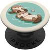 Inkline Panel Studio Chibi Otter Holding Hands per gli appassionati di anime, lettori di manga PopSockets PopGrip Adesivo