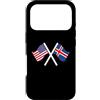 Dual Nationality Pride Graphics Custodia per iPhone 17 Pro USA E ISLANDA bandiere incrociate doppie radici