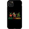Ugly Christmas Gift For December Winter Custodia per iPhone 11 Pro Max Duck The Halls Buon Natale Buone Feste