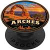 Arches Utah National Park Travel Art Arches National Park Utah Deserto Tramonto Viaggi Design PopSockets PopGrip Adesivo