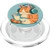 Inkline Panel Studio Chibi Cat con cuffie per gli appassionati di anime, lettori di manga PopSockets PopGrip per MagSafe