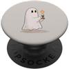 Little Boo Studio Fantasma con una candela Kawaii III per gli amanti di Halloween PopSockets PopGrip Adesivo