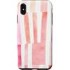 generic Custodia per iPhone XS Max Grafica a coquette a righe rosa tenue