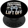 Leg Day Space Designs Divertente allenamento in palestra per astronauti di sollevamento pesi PopSockets PopGrip Adesivo