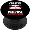 Masculine Aesthetic With Christian Bible Creato con uno scopo stabilito 2019 Bibbia Tema Compleanno PopSockets PopGrip Adesivo