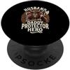 Cool And Funny Designs for Moms And Dads Husband Daddy Protector Hero PopSockets PopGrip Adesivo