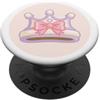 Bowtique Lane Fiocco rosa su una corona per ragazze, adolescenti PopSockets PopGrip Adesivo
