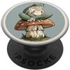 Toadstool Lane Rana salvia su uno sgabello fungo per gli amanti delle rane PopSockets PopGrip Adesivo
