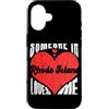 Someone Loves Me In US State Of Rhode Is Custodia per iPhone 16 Someone In Rhode Island Loves Me Cuore Retro Vintage