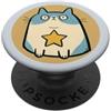Nine Lives Press Gatto blu con una stella dello sceriffo per gli amanti dei gatti, proprietari di gatti PopSockets PopGrip Adesivo