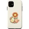 Whimsical Cosmic Blooms Custodia per iPhone 11 Celestial Sun Cottagecore Moon Planet Arte floreale botanica