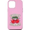 Generic Custodia per iPhone 12 Pro Max Camicia estiva Cherry per ragazze | Simpatica maglietta Y2K Cherry Graphic