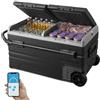 VEVOR Frigo per Auto 12V Congelatore Portatile 2 Zone 115 Litri ca. Ruote Maniglia, -20°C a 20°C, Dispositivo di Raffreddamento a Compressore 12/24V DC / 100-240V AC Esterno, Campeggio, Viaggi
