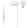 Sony MDR-EX15AP - Cuffie in-ear con microfono, Auricolari in silicone, Bianco